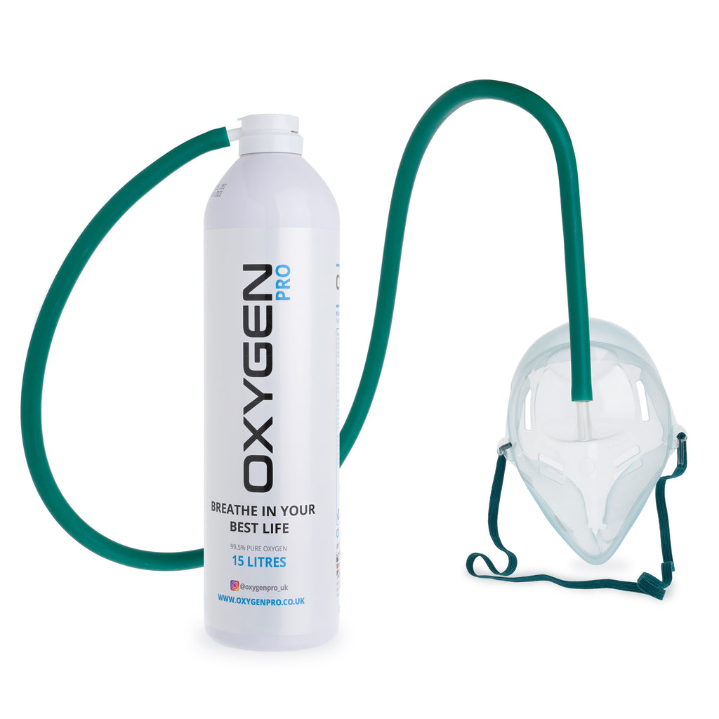 15L Oxygen Canister with Tube and Mask - 99.5%