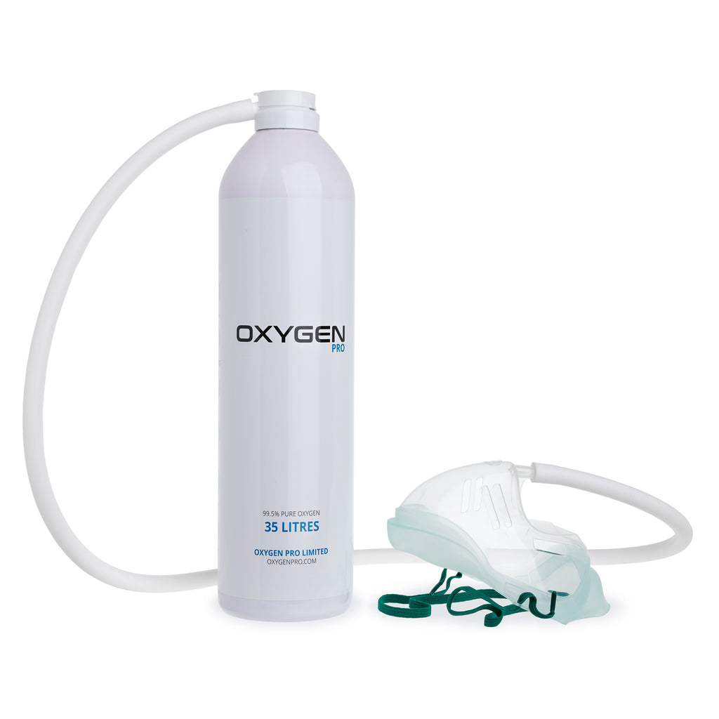 35L Oxygen Canister with Tube & Mask - 99.5%