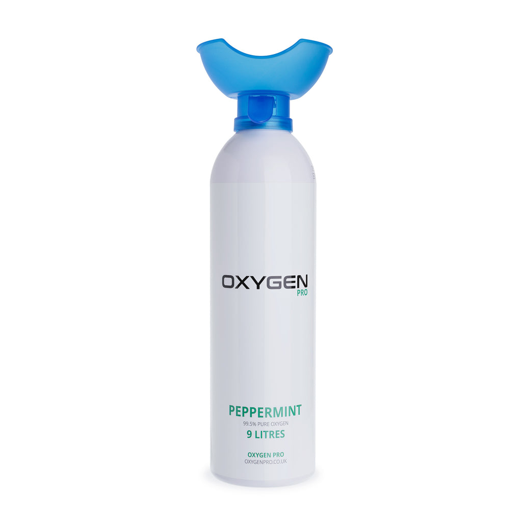 9L Peppermint Oxygen Canister with Inhaler Cup - 99.5%
